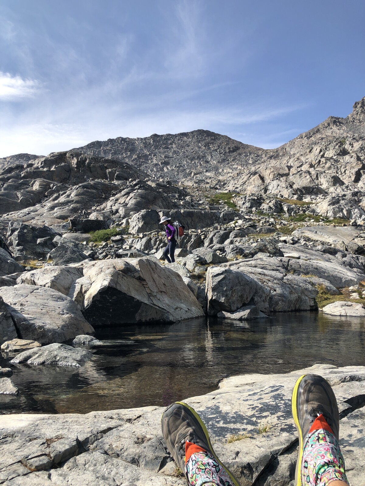 Kicking my feet up at Lake Catherine