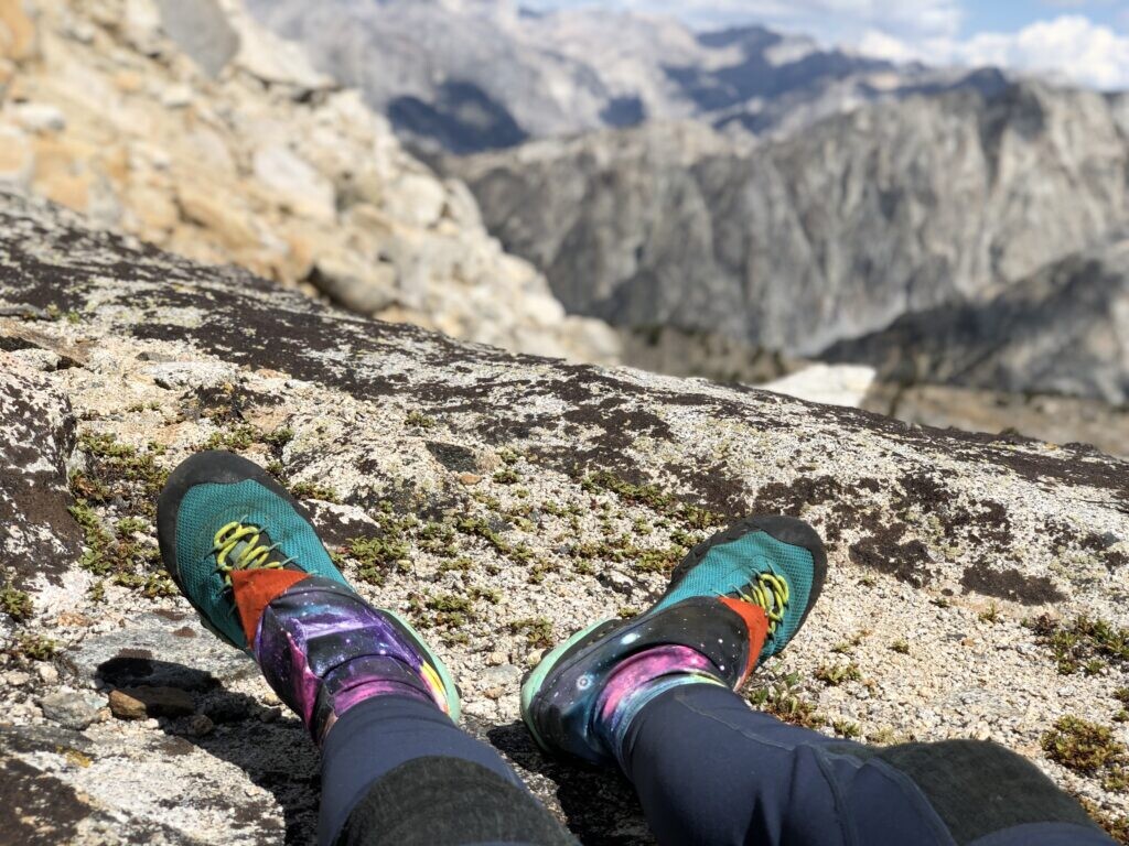 A foot rest with a view
